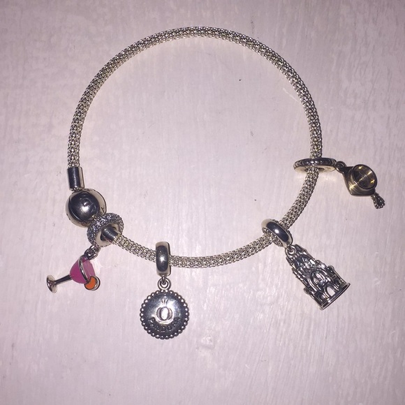 Pandora bracelet with charms